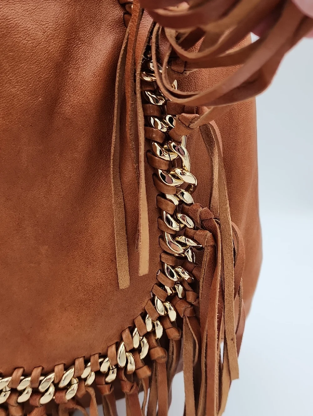 Michael‎ Kors Brown Suede Fringe Hobo Bag